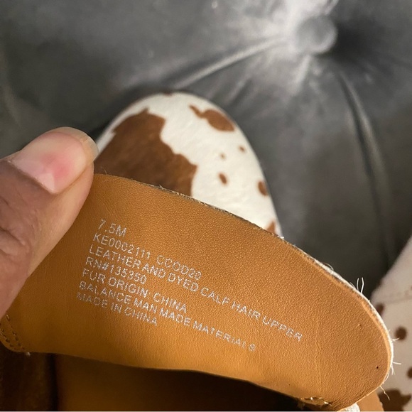 New W/Out Box Korkease Womens Nottingham Flat Cow Print - Size 7.5M - Picture 3 of 9